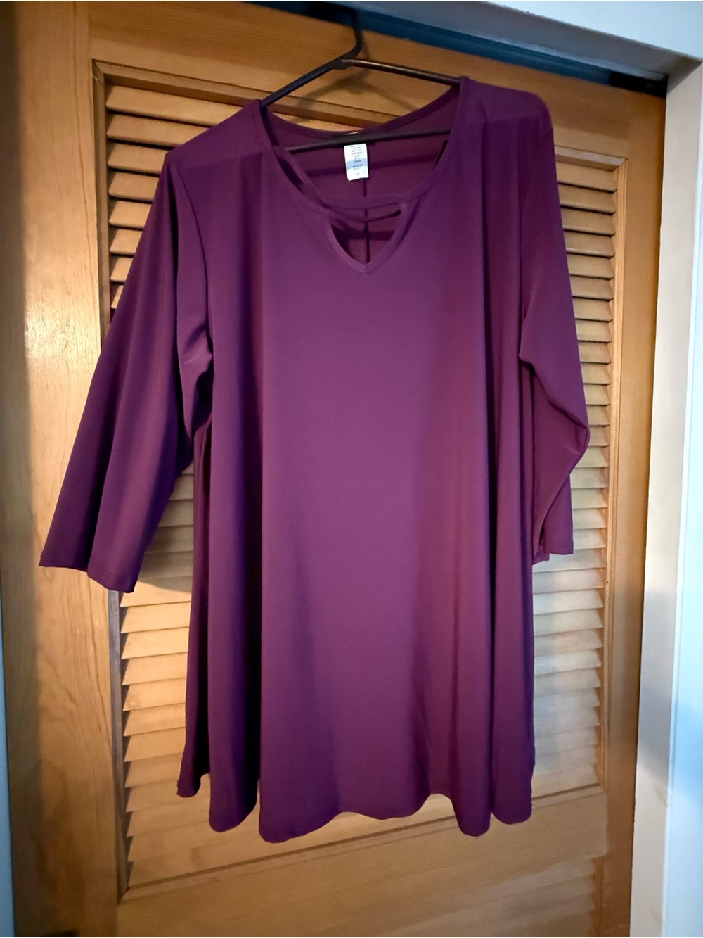 Women’s Purple V-Neck Tunic Top
